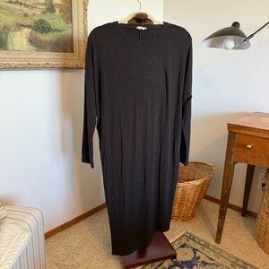 Ingrid & Isabel Charcoal Heather Asymmetrical Maternity Dress